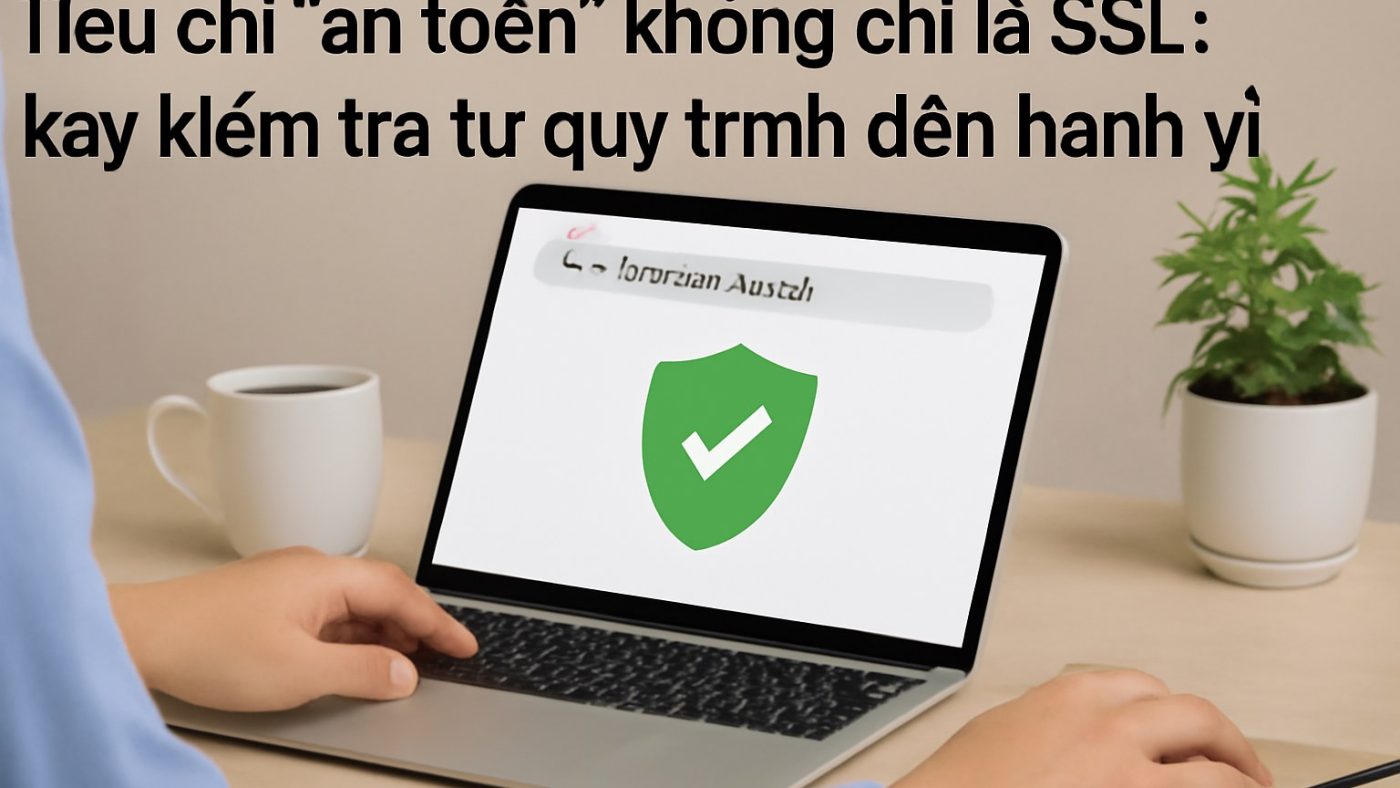 Minh họa: 1) Tiêu chí “an toàn” không chỉ là SSL: hãy kiểm tra từ quy trình đến hành vi