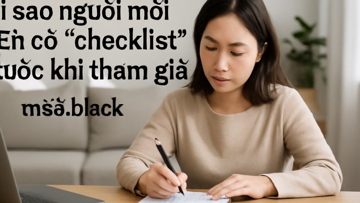 Minh họa: Vì sao người mới nên có “checklist” trước khi tham gia?